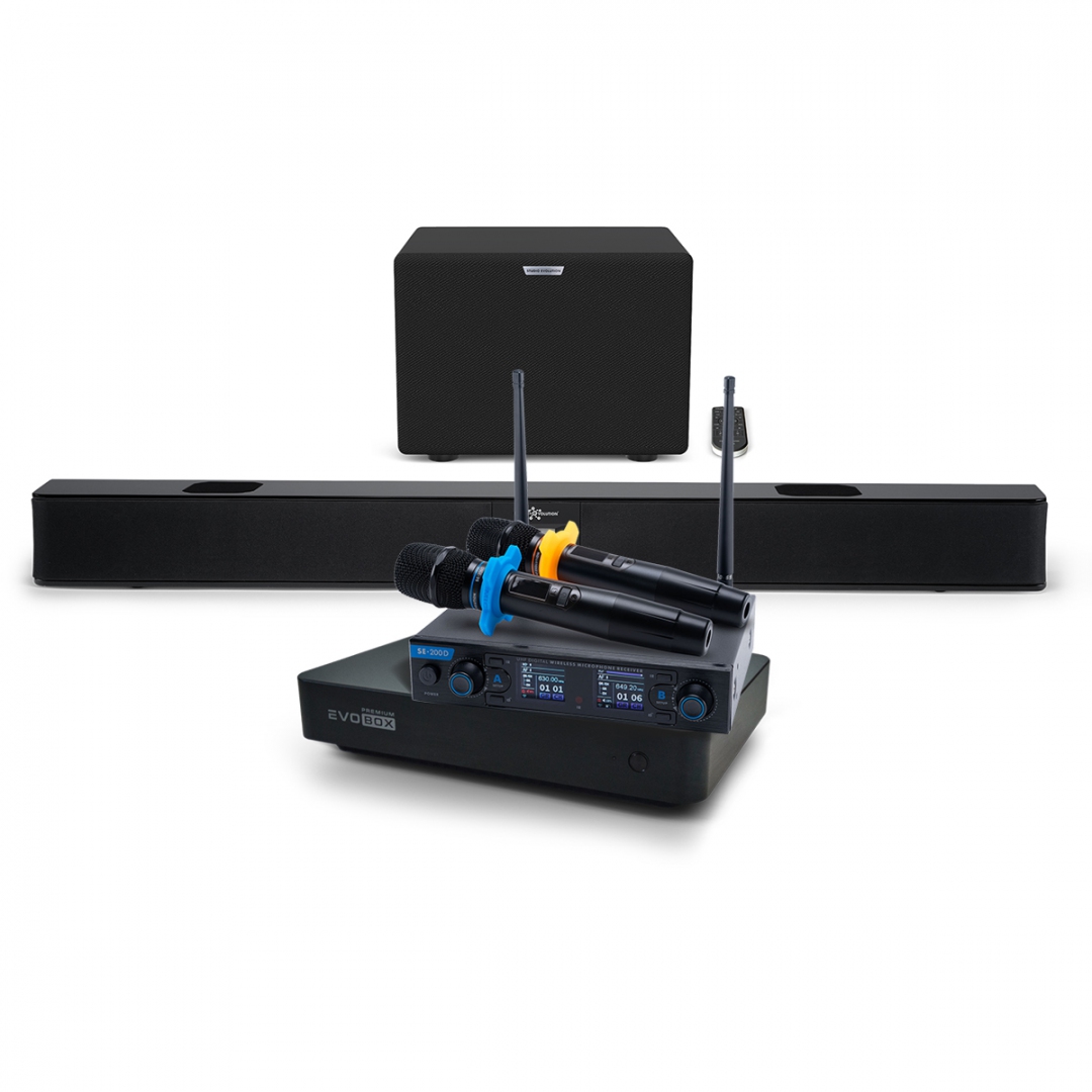 Hi-End караоке-система EVOBOX Premium + EvoSoundBar (саундбар с караоке) в Голицыно