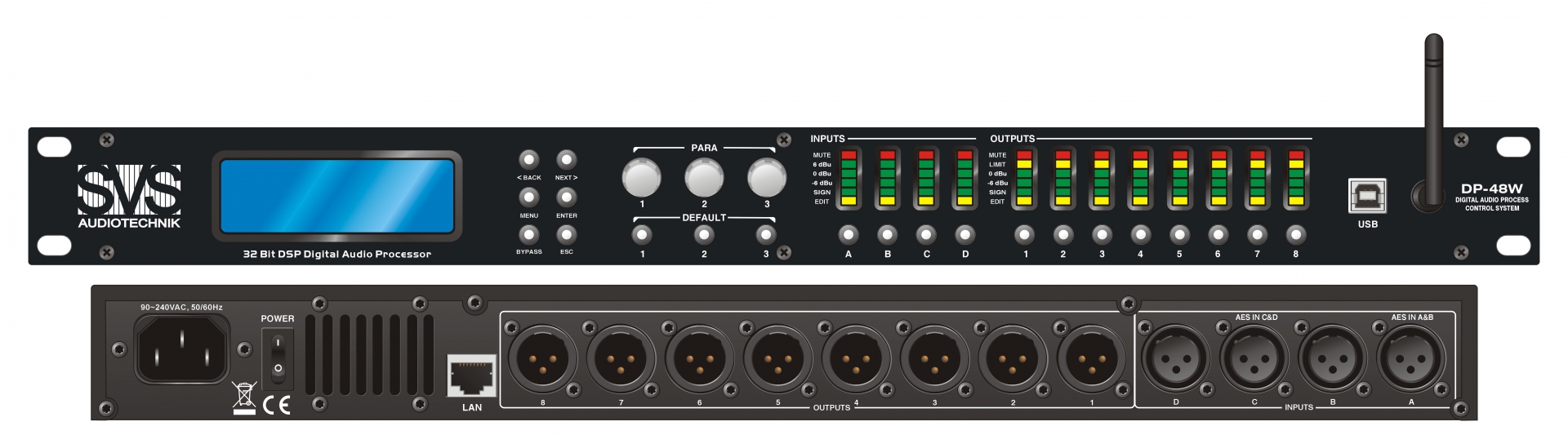 SVS Audiotechnik DP-48W Цифровой процессор: 4 входа 8 выходов в Голицыно