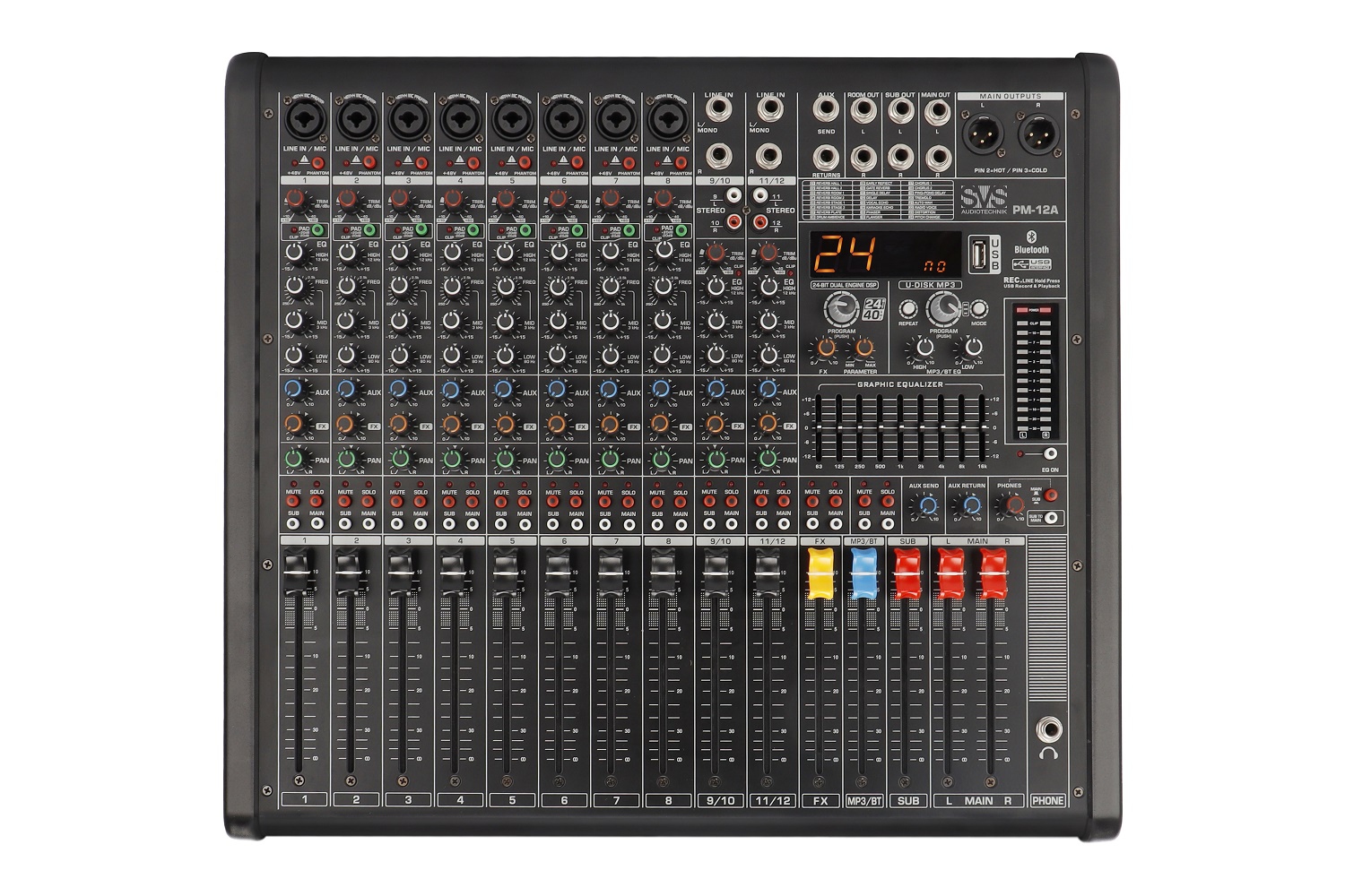 SVS Audiotechnik mixers PM-12A Активный аналоговый микшерный пульт, 12-канальный в Голицыно